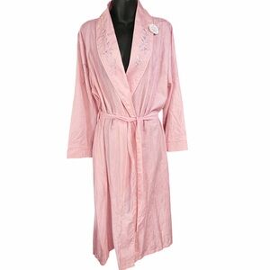 Collette by Ms Elaine wrap-style housecoat from the brand  large pink